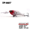 TacklePRO M07 Crankbait Fishing Lure Floating Minnow 50mm 10g 1.8-3.9M 1PC Bait Hard Saltwater Fishing Tackle Deep Diving