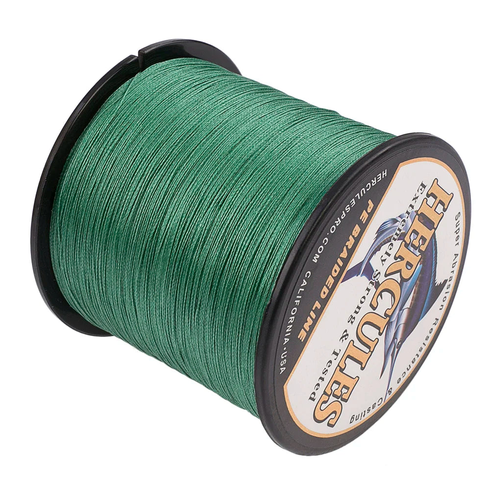Hercules Multifilament Fishing Line 4 Strands Braided Cord 1000M Weave Saltwater 6-100LB PE Wire Pesca Russia Gifts For Men