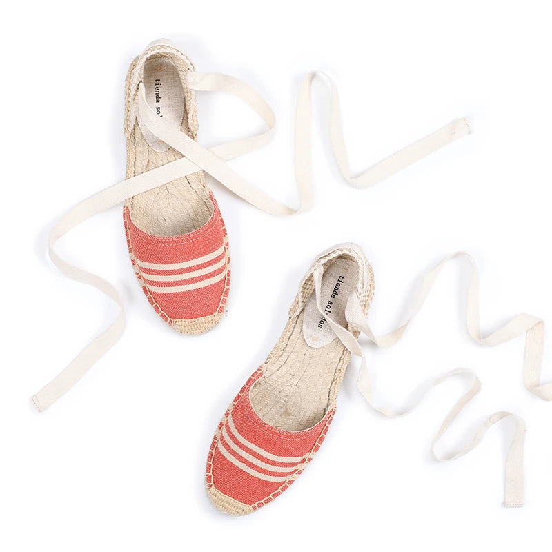 Sapatos Mulher Sandals Summer Womens Espadrilles Rubber Sole Flatform Cross-strap Casual Lace-up Gingham Fashion Flat With