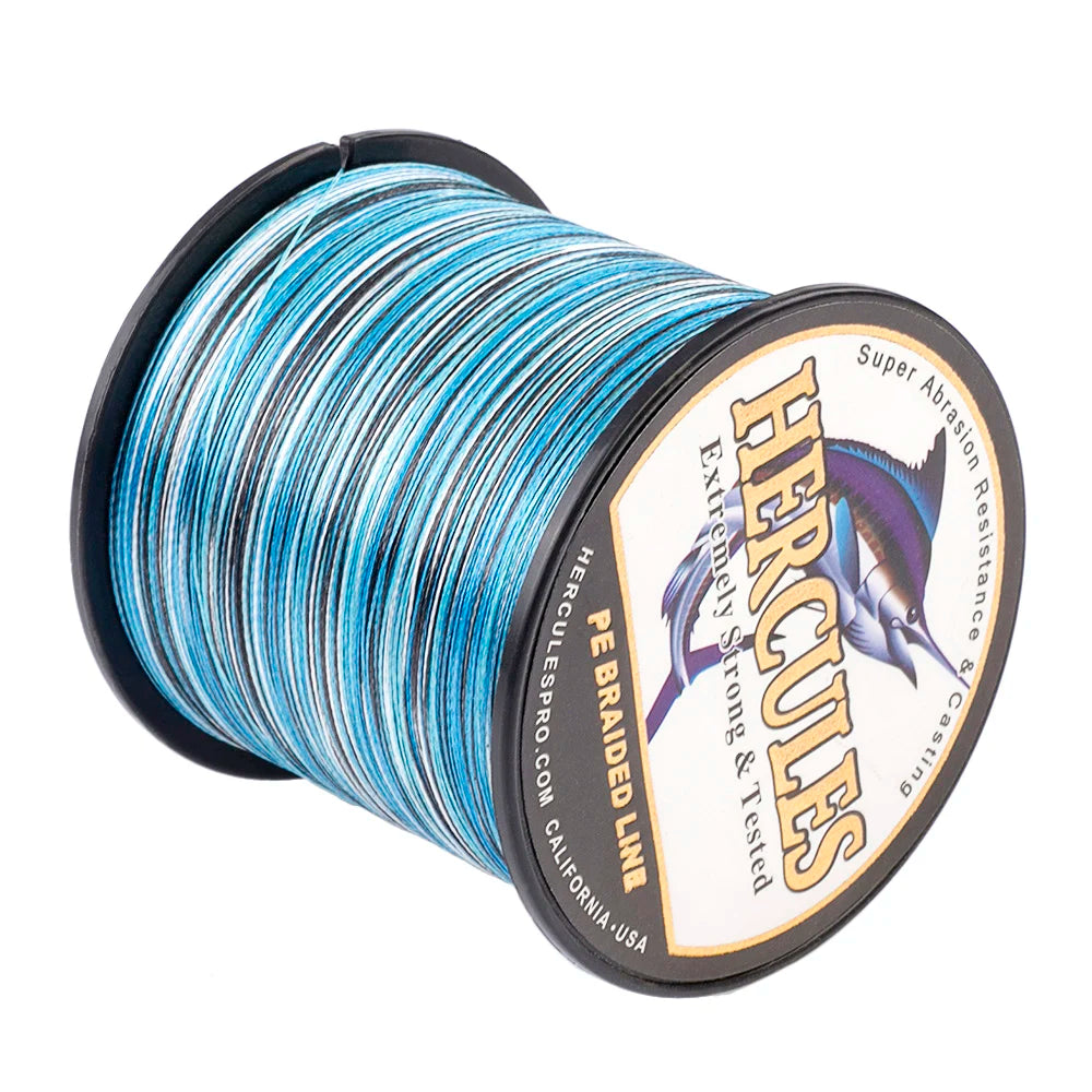 Hercules Multifilament Fishing Line 4 Strands Braided Cord 1000M Weave Saltwater 6-100LB PE Wire Pesca Russia Gifts For Men