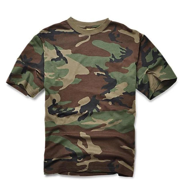 Summer Hunting Camouflage T-shirt Men Breathable Tactical Combat T Shirt Sport Camo Outdoor Multicam Tees