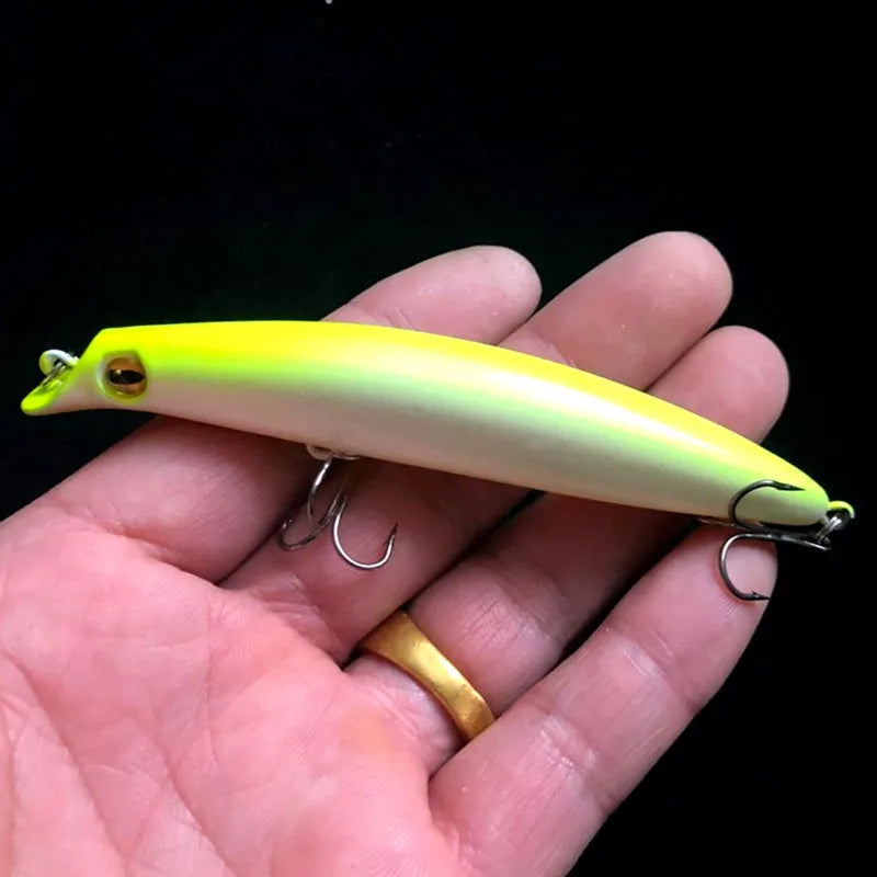 Seawater Fishing Dive Minnow 0.2-0.5m Artificial Lures Hard Bait 10.5cm 12cm  Bass Lure Laser Bright