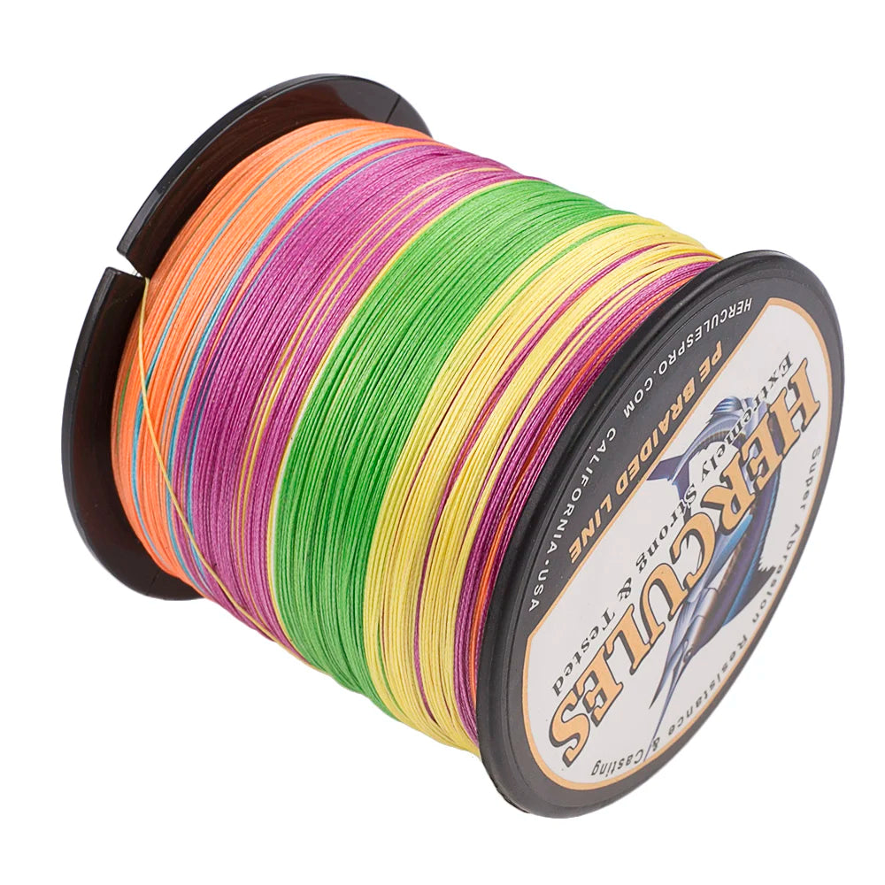 Hercules Multifilament Fishing Line 4 Strands Braided Cord 1000M Weave Saltwater 6-100LB PE Wire Pesca Russia Gifts For Men