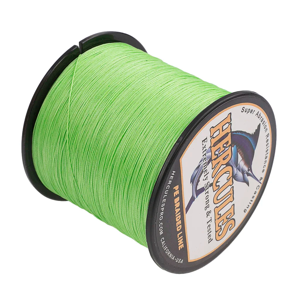 Hercules Multifilament Fishing Line 4 Strands Braided Cord 1000M Weave Saltwater 6-100LB PE Wire Pesca Russia Gifts For Men