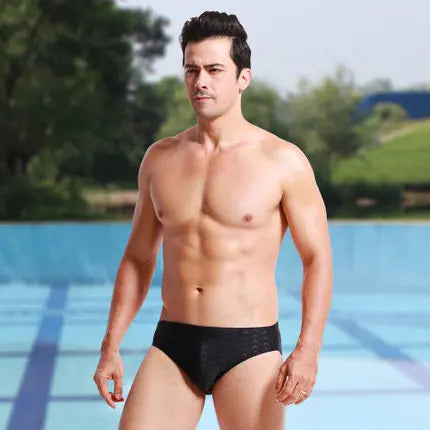 Professional Swimwear Men's Swimwear men sharkskin water repellent men's swimming trunks Sport shorts classic men swimsuit beach