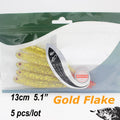 Fishing Tackle   13 cm Soft Fishing Lure   Drop Shot Rig Worm Bait  5 pcs pk  Pin Tail and Fork Tail Soft Bait