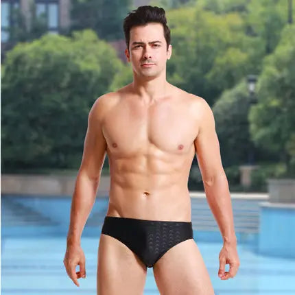 Professional Swimwear Men's Swimwear men sharkskin water repellent men's swimming trunks Sport shorts classic men swimsuit beach