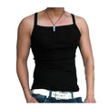 Men's wear sexy men underwear diy Male spaghetti strap low neck tight-fitting vest 100% cotton  t-shirt summer men's clothing