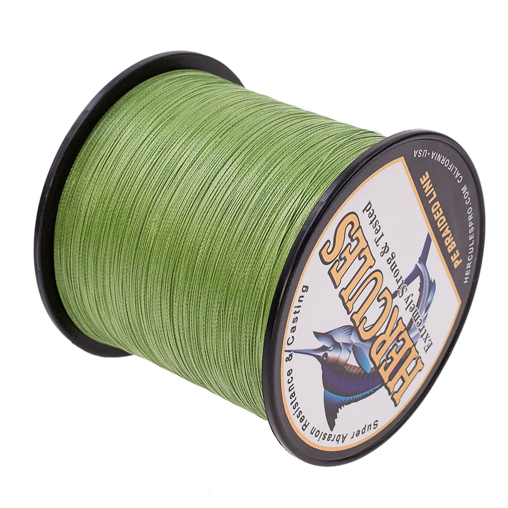 Hercules Multifilament Fishing Line 4 Strands Braided Cord 1000M Weave Saltwater 6-100LB PE Wire Pesca Russia Gifts For Men