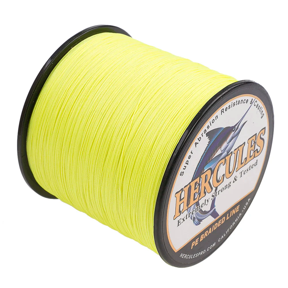 Hercules Multifilament Fishing Line 4 Strands Braided Cord 1000M Weave Saltwater 6-100LB PE Wire Pesca Russia Gifts For Men