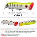 Topwater Popper Saltwater Fishing 8cm-12g 6# Floating Bait Hard Bait Artificial Wobblers Plastic Fishing Tackle for Striper Pike