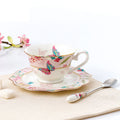 Ceramic Plate Set Glazes Party Flora Tableware Set Porcelain Breakfast Dessert Plates Dishes Noodle Bowl Coffee Cup Home Decor