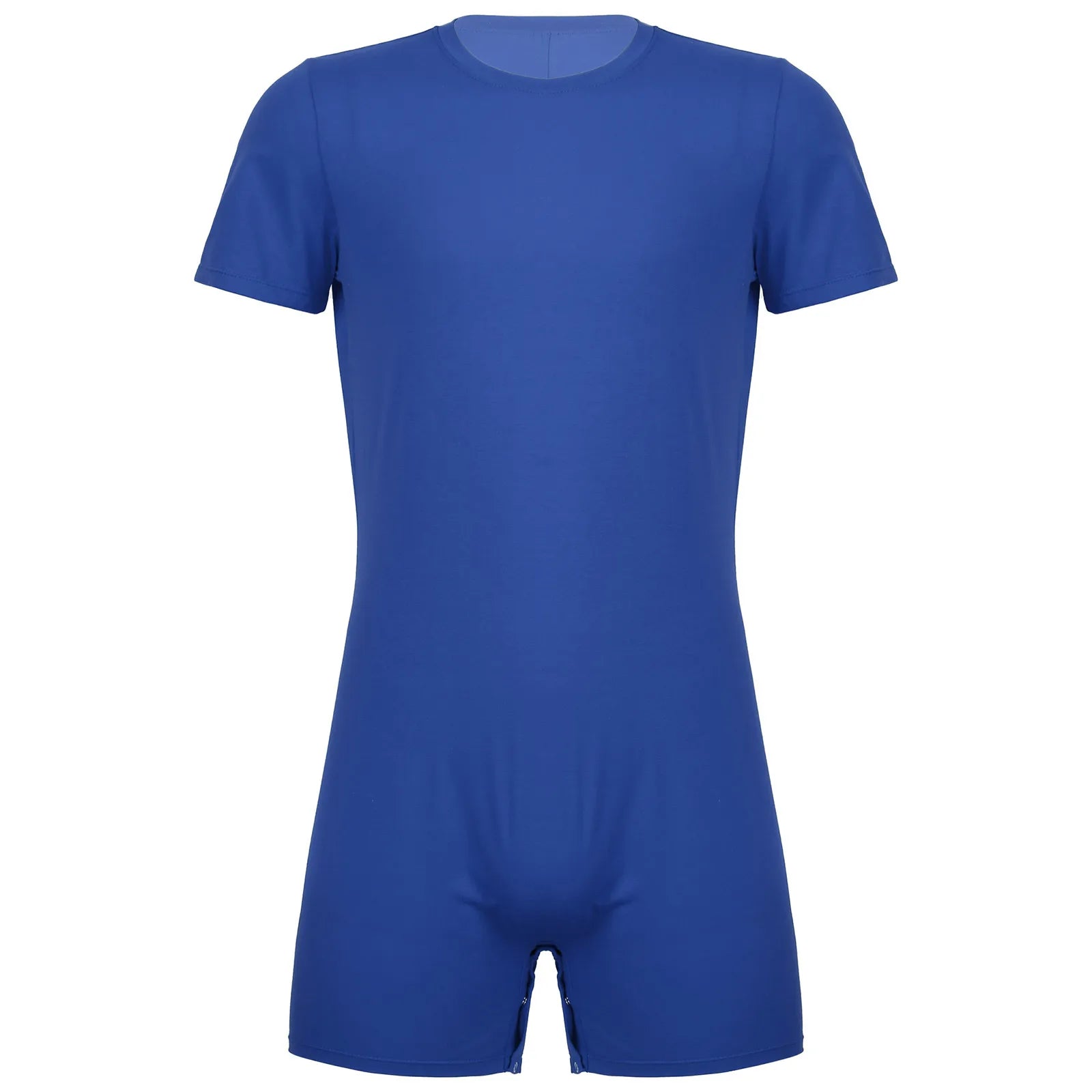 Mens Swimsuit Round Neck Short Sleeve Jumpsuit Swimwear Casual Invisible Zipper One-pieces Rompers Playsuits Summer Sportswear