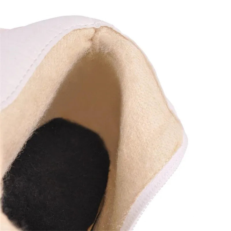 Girls' Shoes Fashion Ankle Boots For Women High Heels Sweet Bow Booties Platform PU Leather Wedding Party Shoes Woman Size 33-43