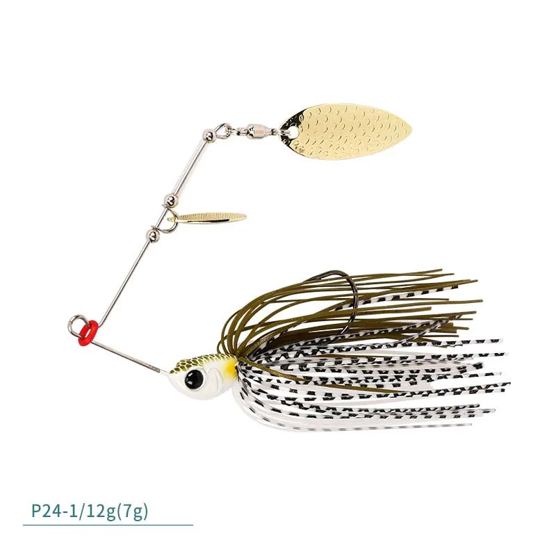 TSURINOYA Spinner Bait Buzzbait Metal Spoon Jig Fishing Lure brand 7g 10g Brass Swimbait Bass 1PCS