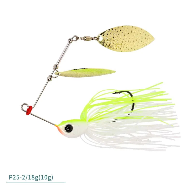 TSURINOYA Spinner Bait Buzzbait Metal Spoon Jig Fishing Lure brand 7g 10g Brass Swimbait Bass 1PCS