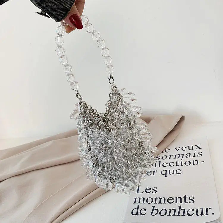 Beaded Handbag Sweet Bride's Handbag Fashion Dinner Bag Banquet Bag Women's Shoulder Bag