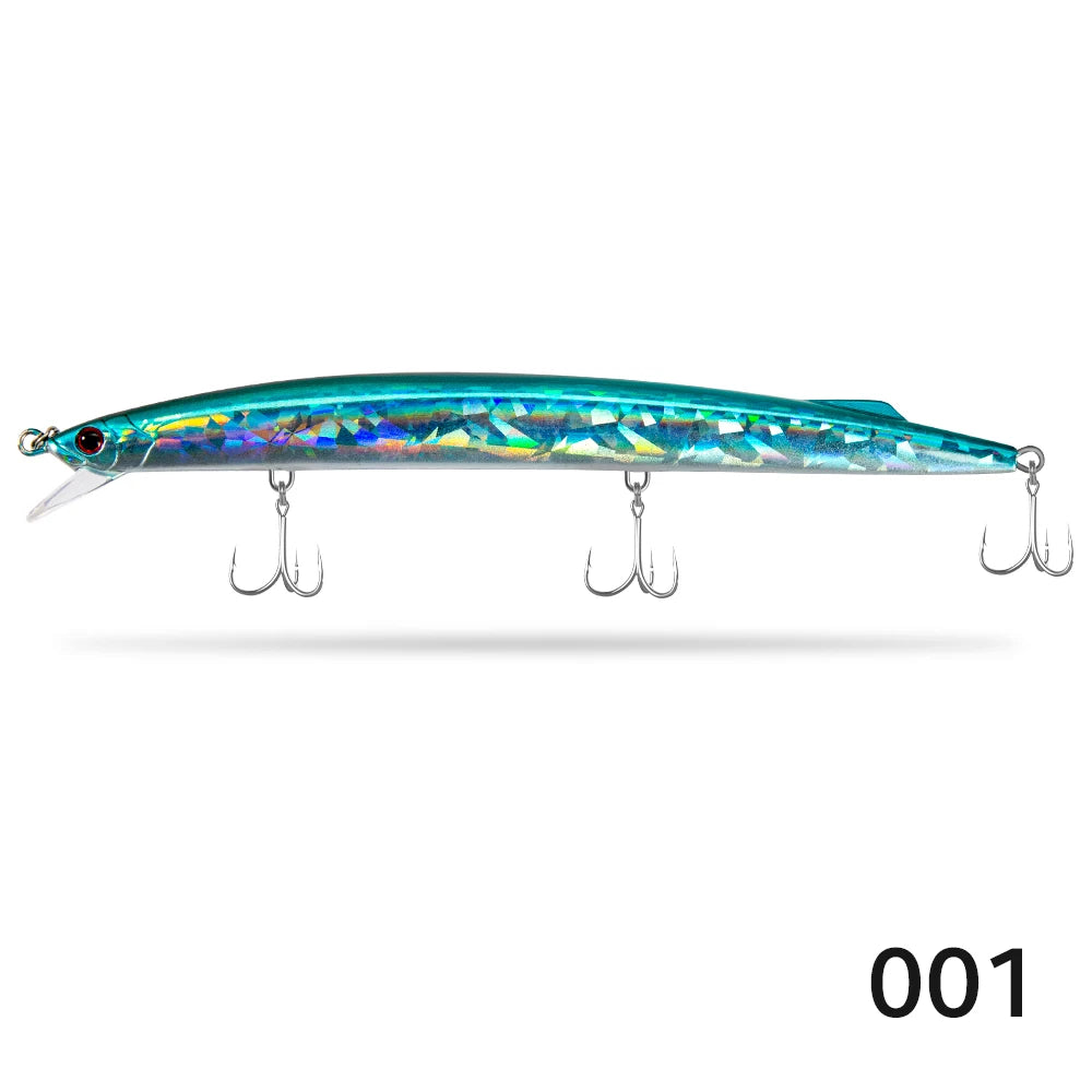 D1 Sea Fishing Minnow Lure 190mm 36g Trolling Sinking Depth 0.6-0.9m Long Jerkbait Saltwater Wobblers For Seabass Tuna Barracuda