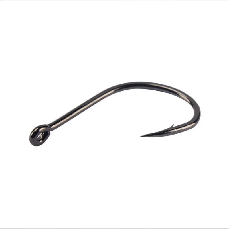 Fishing Hooks Mustad Strength Stream Seapole High Carbon Steel Barbed Hook with Ring Pesca Fishhooks HOT