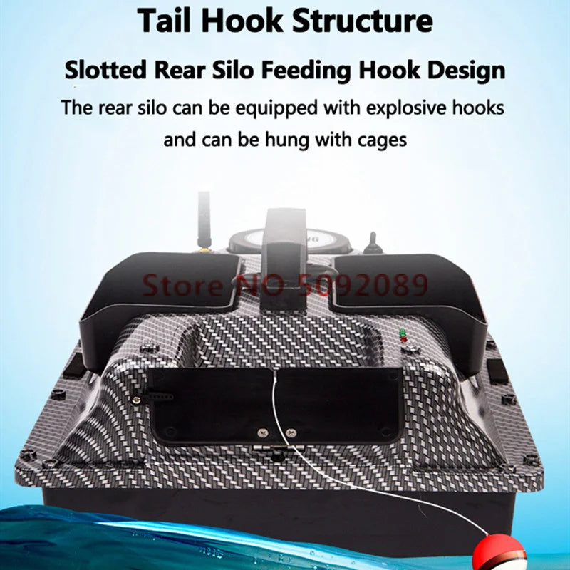 16Point GPS Dual Position Fixed Speed Cruise RC Fishing Bait Boat 2KG 500M 3-Hopper 16 Point GPS Nesting Boat Fish Finder VS V18