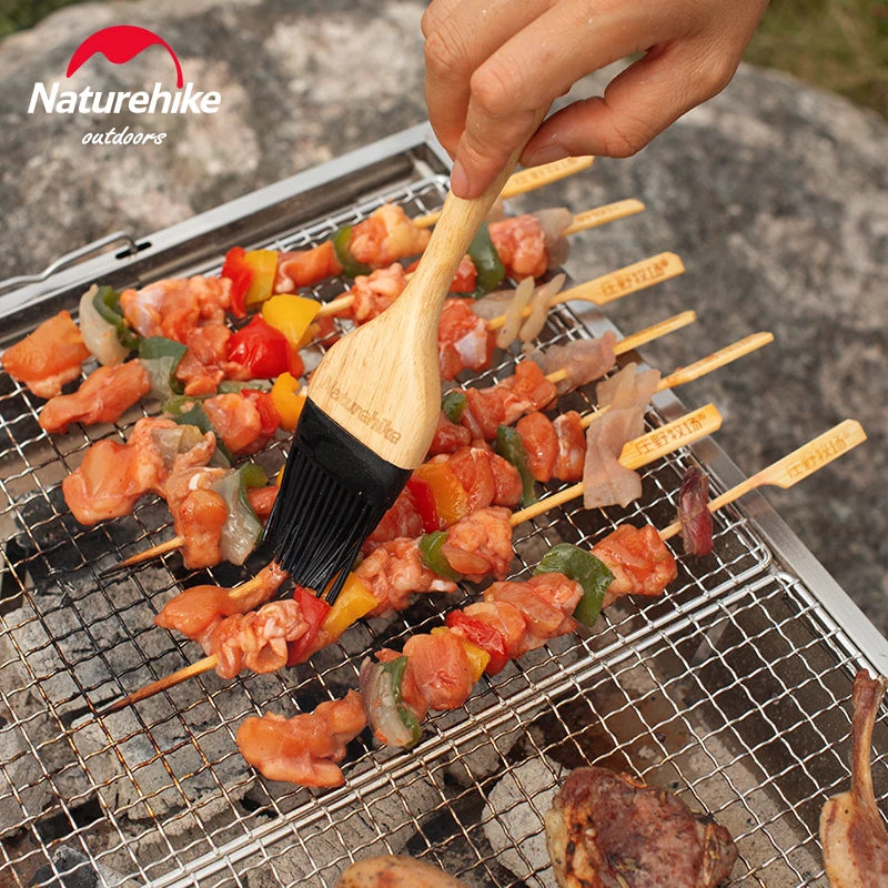 Naturehike-Outdoor BBQ Tools Set, Picnic Barbecue, Oil Brush, Food Tongs, Multifunction Grill Tools, Kitchen Cooking Accessory