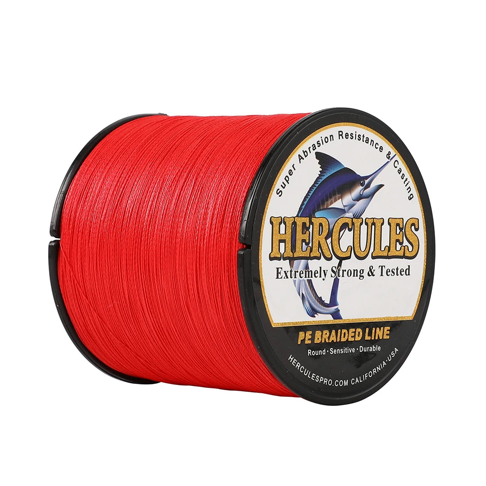 Hercules Multifilament Fishing Line 4 Strands Braided Cord 1000M Weave Saltwater 6-100LB PE Wire Pesca Russia Gifts For Men