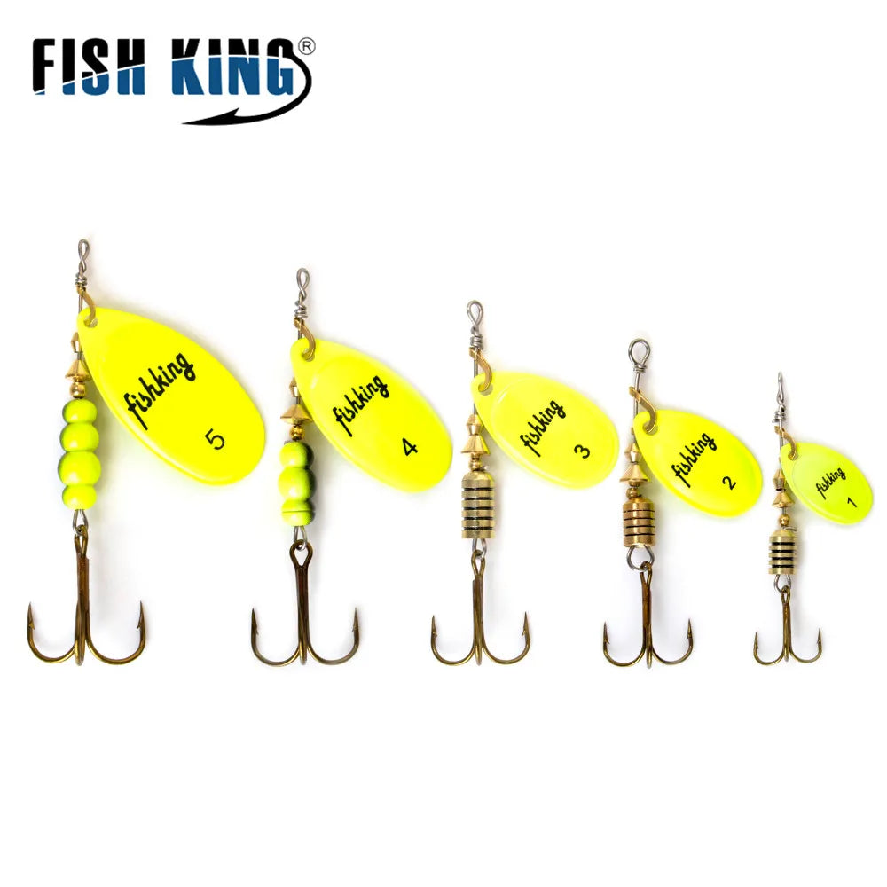 NGB Spinner Bait 3.9g 4.6g 7.4g 10.8g 15g Rotating Spinners Spoon Lures pike Metal With Treble Hooks Fishing Lure