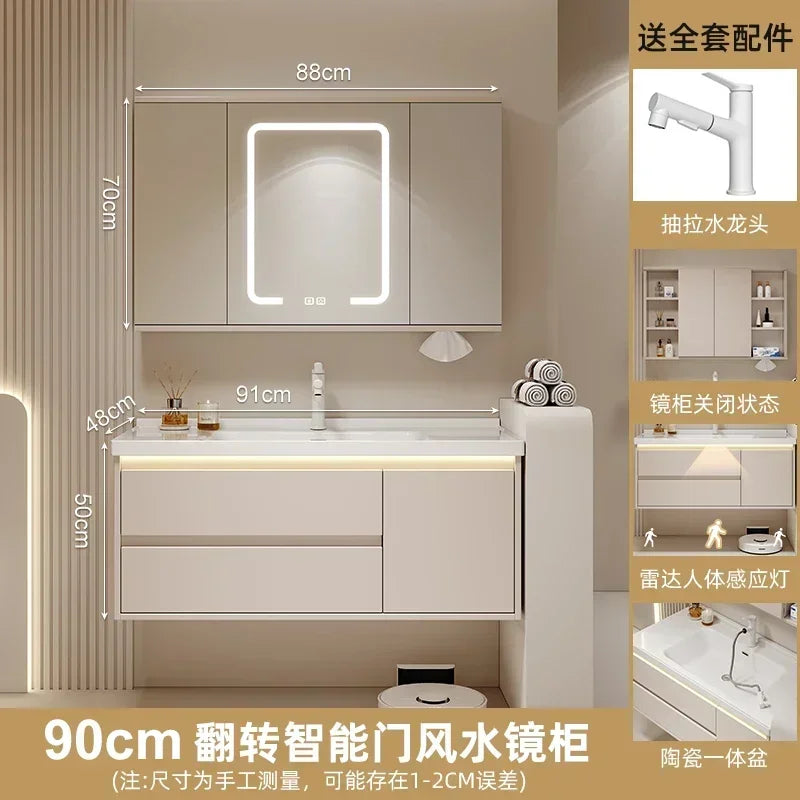 Mirrors Storage Muebles Para El Hogar Maderaa Home Furniture Ceramics Toilet Cabinets Washbasin Vintage Vanity Light Cabinets