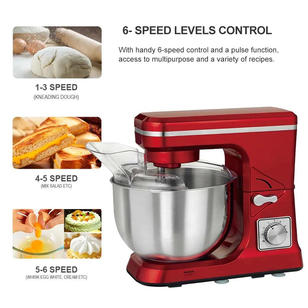 Home Kitchen OEM Impastatrice Aid 4.5L 5.5L Stainless Steel Mixing Bowl Stand Food Supplier Artisan Mixer