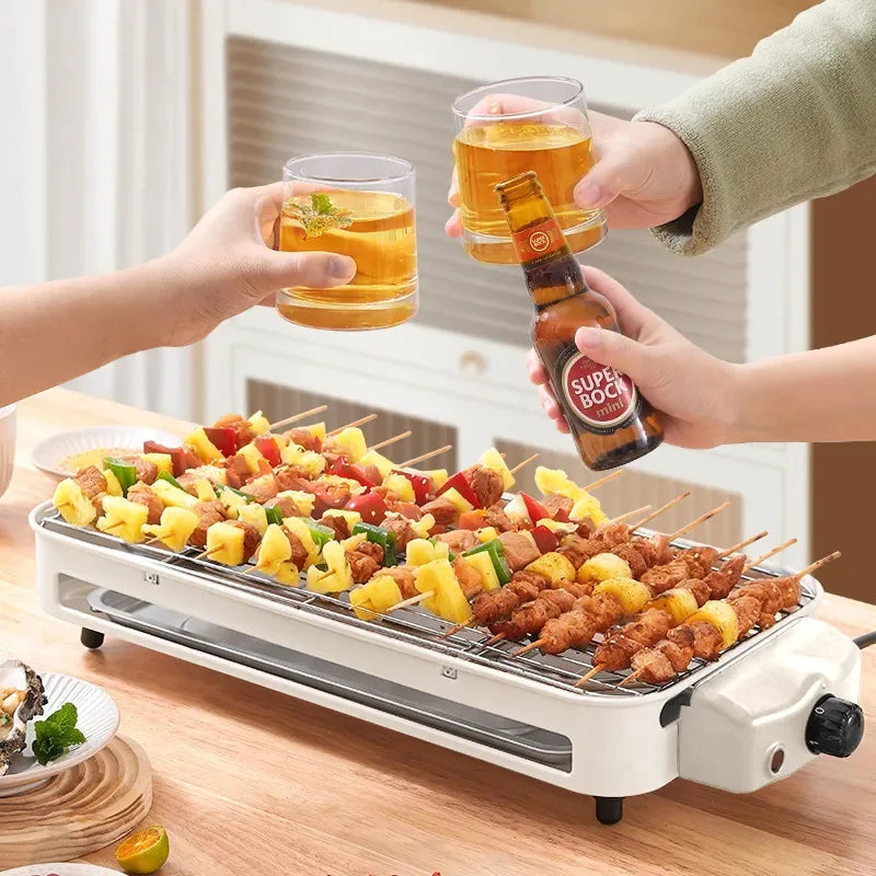 Electric barbecue stove, smoke-free barbecue grill, outdoor barbecue grill, multifunctional indoor electric grill