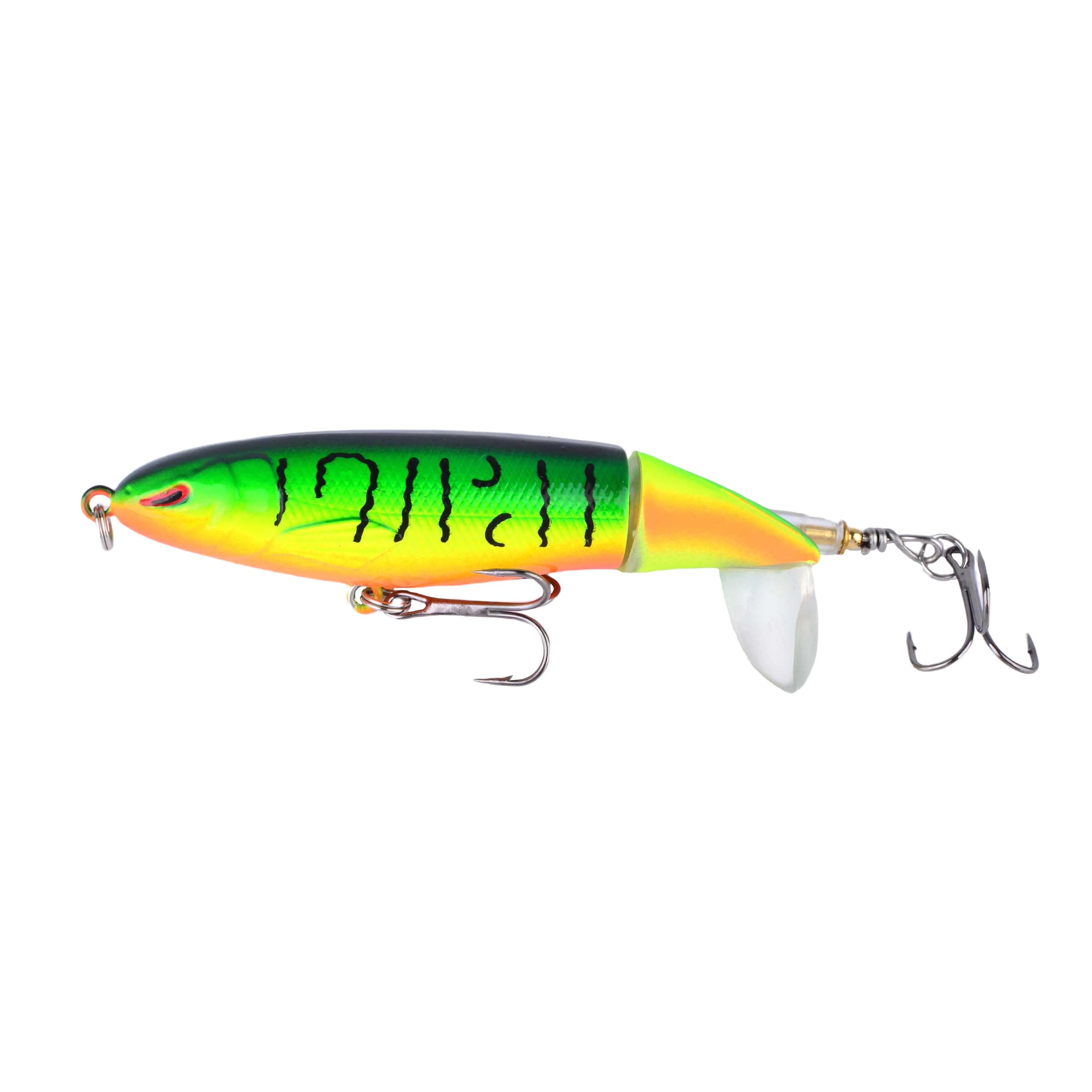 1Pc Fishing Lures Whopper Popper Topwater Artificial Bait Hard Rotating Tail Fishing Tackle