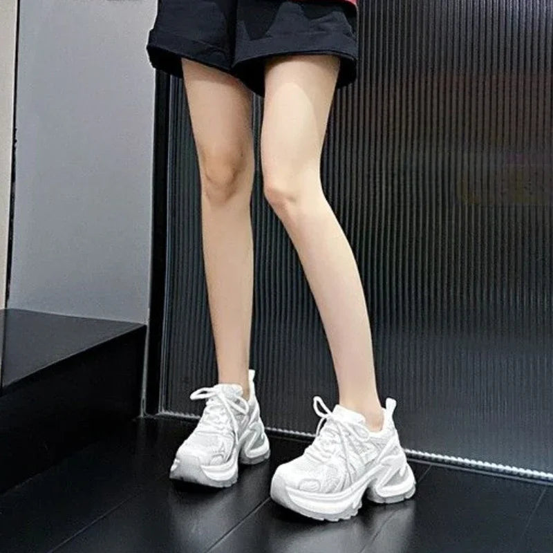Athletic Woman Footwear New Sneakers Sports Designer Luxury Vulcanized Shoe Trends  Mesh Breathable Shoes for Women