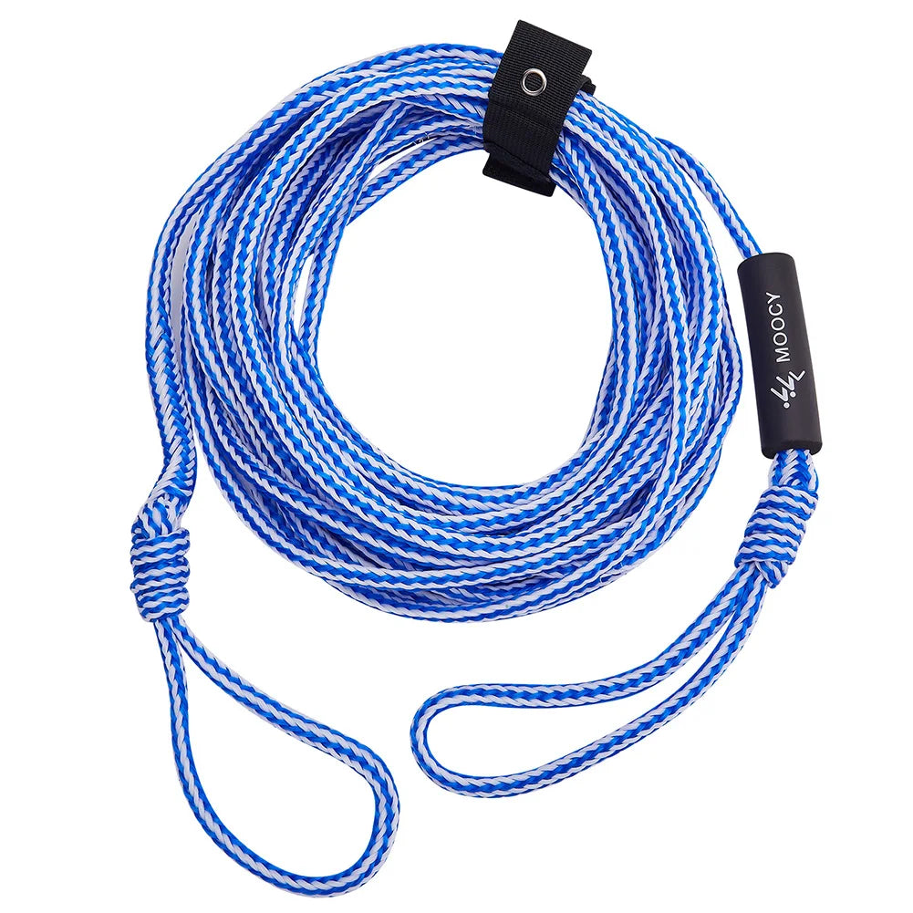 Tube Ropes Portable Boat Tube Towable Rope Adjustable Length UV-resistant with Rope Keeper Surfing Water Sport Accessories