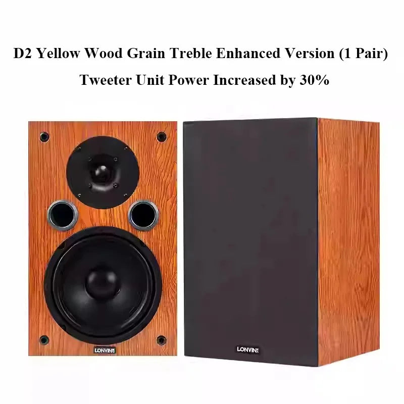 Home HIFI 65-inch Passive Speakers 100Wx2 Output Power 2Crossover Stereo Audiophile Bookshelf Speakers 4-inch Silk Dome Tweeter