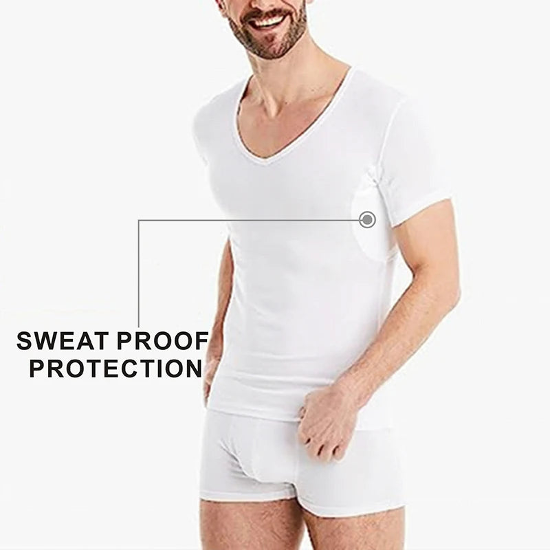 Men Undershirts  Anti Perspiration T shirt  Against Underarm Sweat Proof T-shirt
