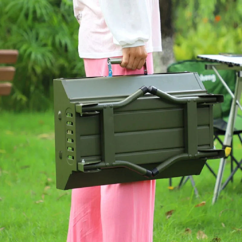 BBQ Grills Foldable Charcoal Grill Outdoor Camping Picnics Carbon Grills Butane/Propane Fuel Options