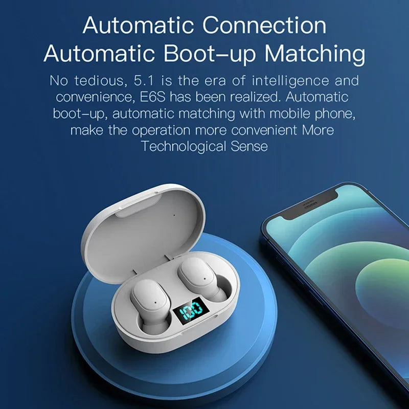 E6S Bluetooth headphones wireless Bluetooth headphones noise-cancelling headphones with microphone suitable for Android and ios