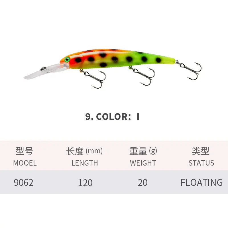 120MM 20G Minnow Fishing Lures Floating Wobbler Long Casting Artificial Hard Bait Trolling Jerkbait Depth 3-8M Fishing Supplies