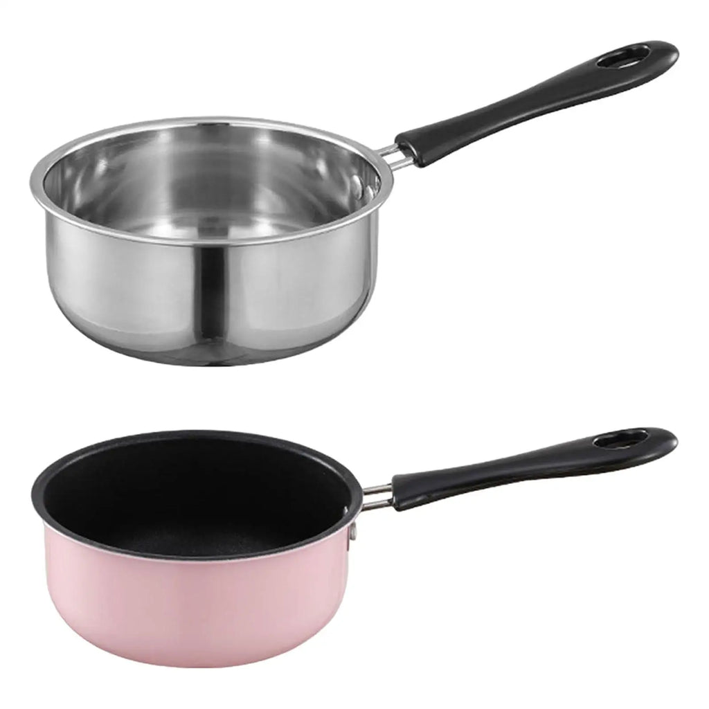 Milk Pan Porridge Cooking Pot with Long Handle Non Stick Butter Warmer Small Saucepan for Gas Stove Kitchen Induction Cooker