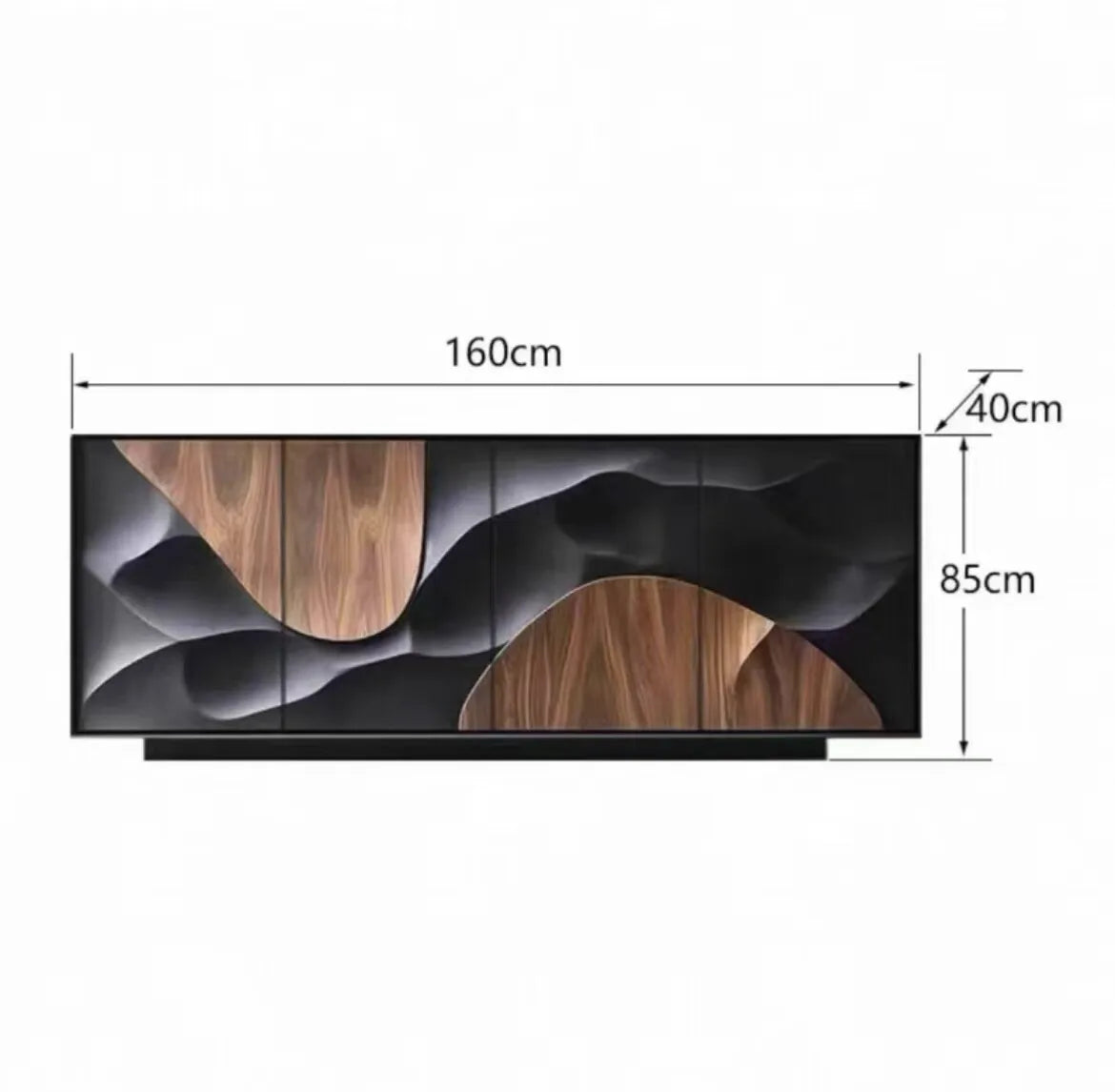 Decor Black Living Room Cabinets Beauty Wooden Apartments Salon Storage Cabinet Luxury French Szafki Do Salonu Furniture Home