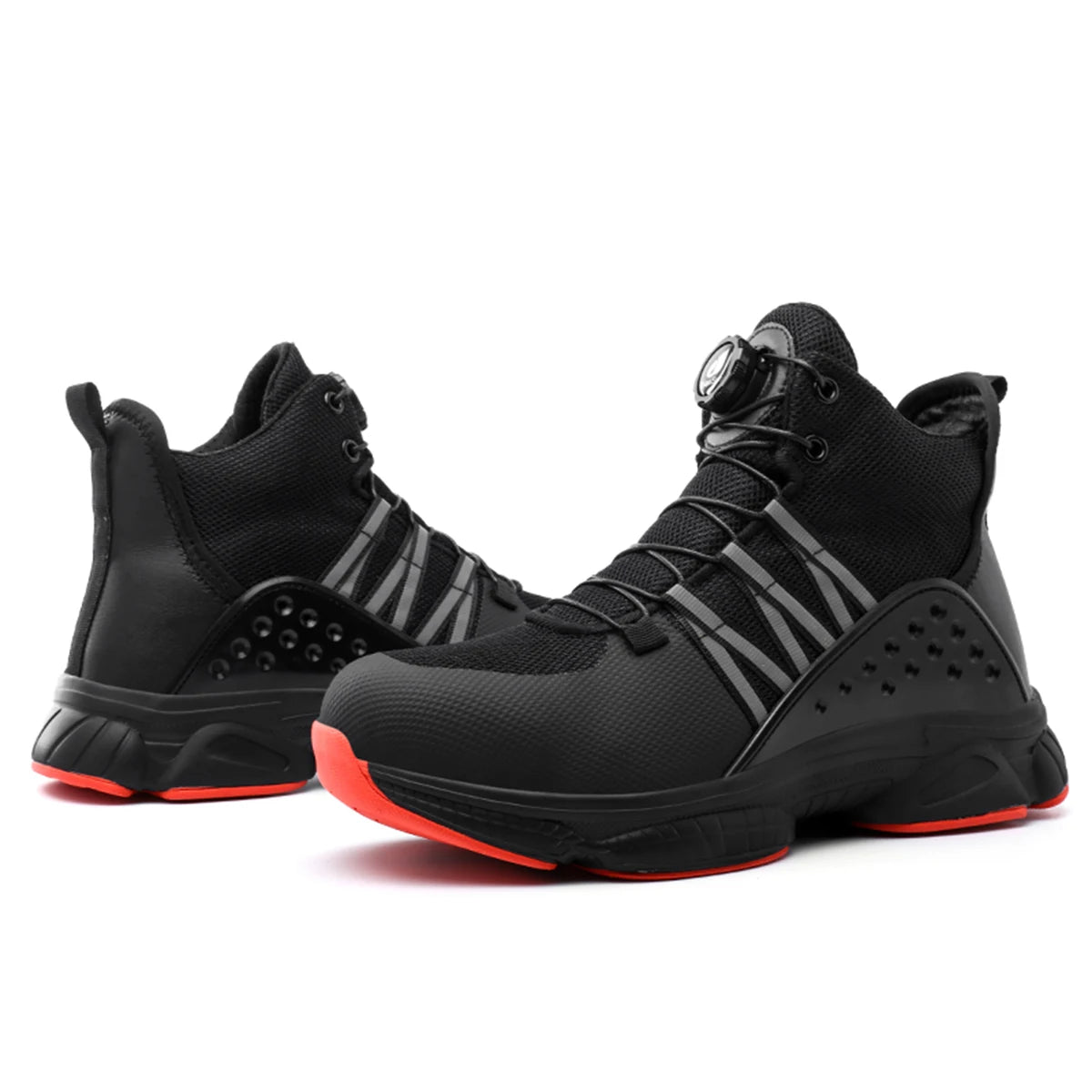 Men's Safety Boots Anti-smash Shoes Mens Hiking Boots Indestructible Casual Walking Shoes Slip Resistant Breathable Sneakers