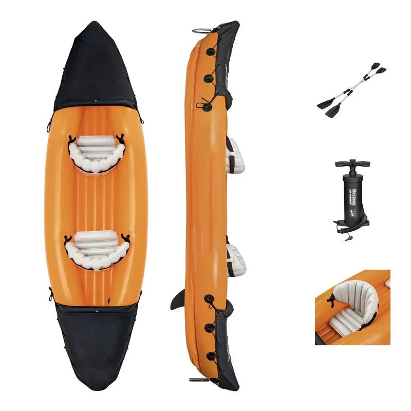 Inflatable Kayak 2 Person Boat With Paddles And Pump