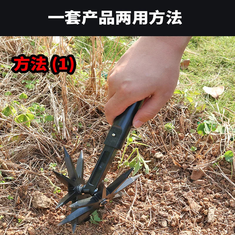 2025 New type soil-turning tool - grassland loosening device - garden loosening rotary tiller - soil loosening
