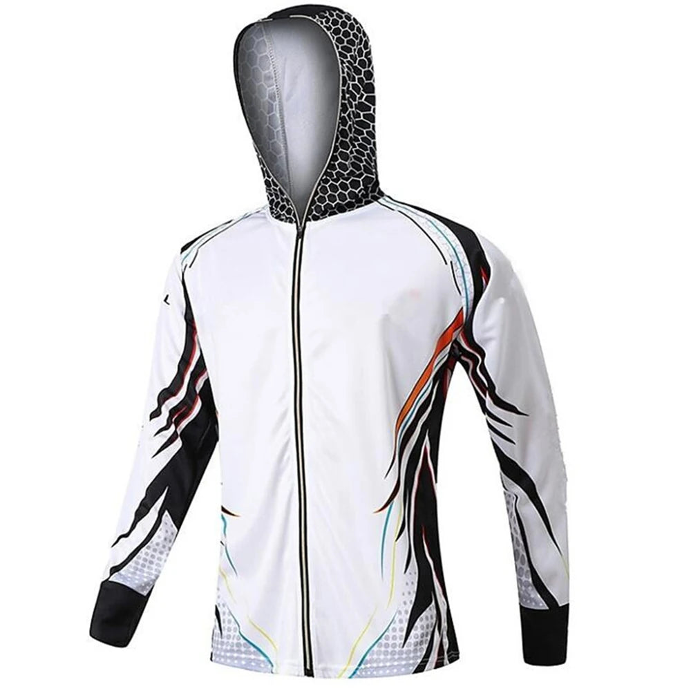 fishing clothes Quick Drying Sun Protection Fishing Shirts  2 Anti-UV Lightweight Fishing Jerseys  Hoodies For Men