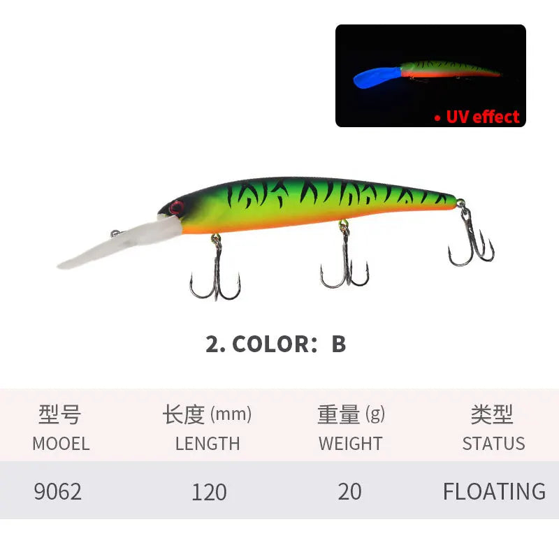 120MM 20G Minnow Fishing Lures Floating Wobbler Long Casting Artificial Hard Bait Trolling Jerkbait Depth 3-8M Fishing Supplies