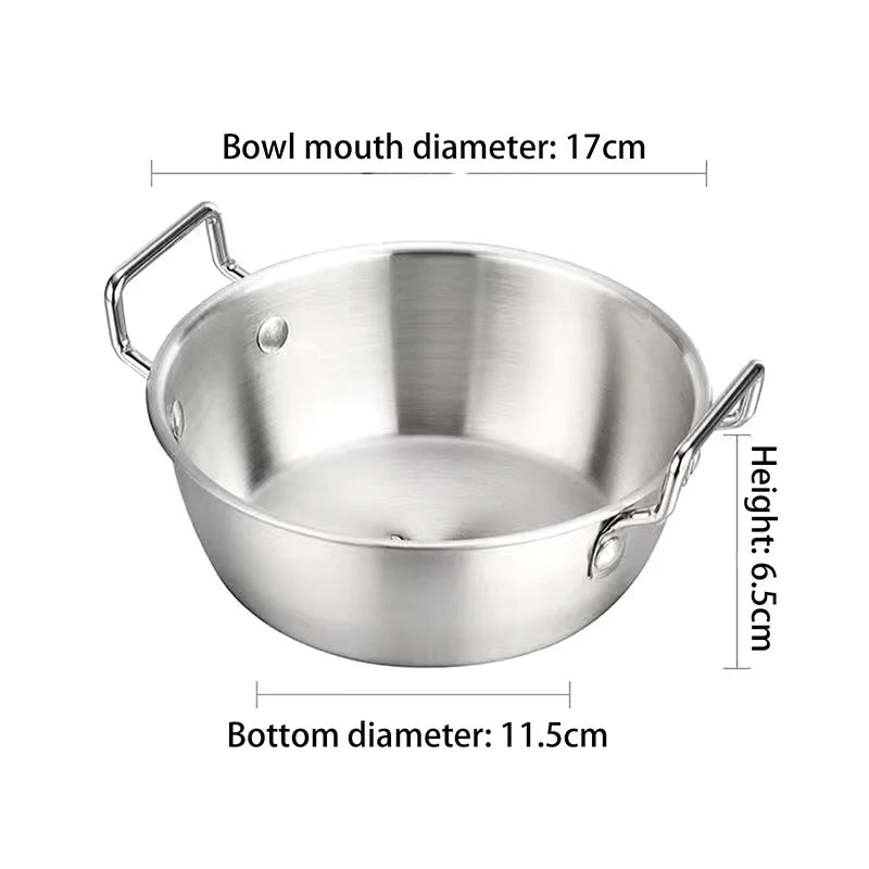 Stainless Steel Seafood Rice Pot Home Cooking Paella Pan Picnic Snack Plates Cookware Saucepan Dry Pots With Handle For Kitchen