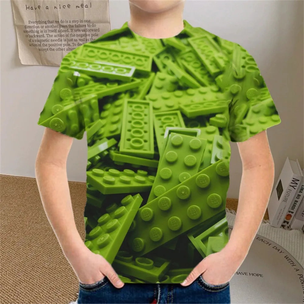 Kids Clothes Colored Particles T-Shirt Boy Girls Children Clothing for Boys Child Top Summer Short Sleeve Casual T-Shirt 7 to 10