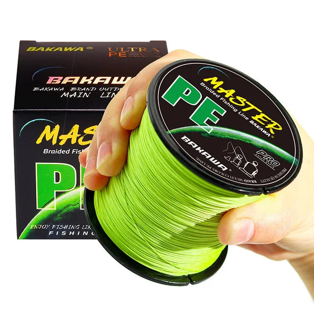 BAKAWA Braided Fishing Line 4 Strands 300M 500M 1000M Multifilament PE Fishing Line 10LB-85LB Strong Japan Cord For Carp Fishing