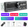 Car Radio 1Din 4*60W Srereo MP3 Multimedia Player Bluetooth FM Receiver With Remote Control Support USB Charging TF FM AUX