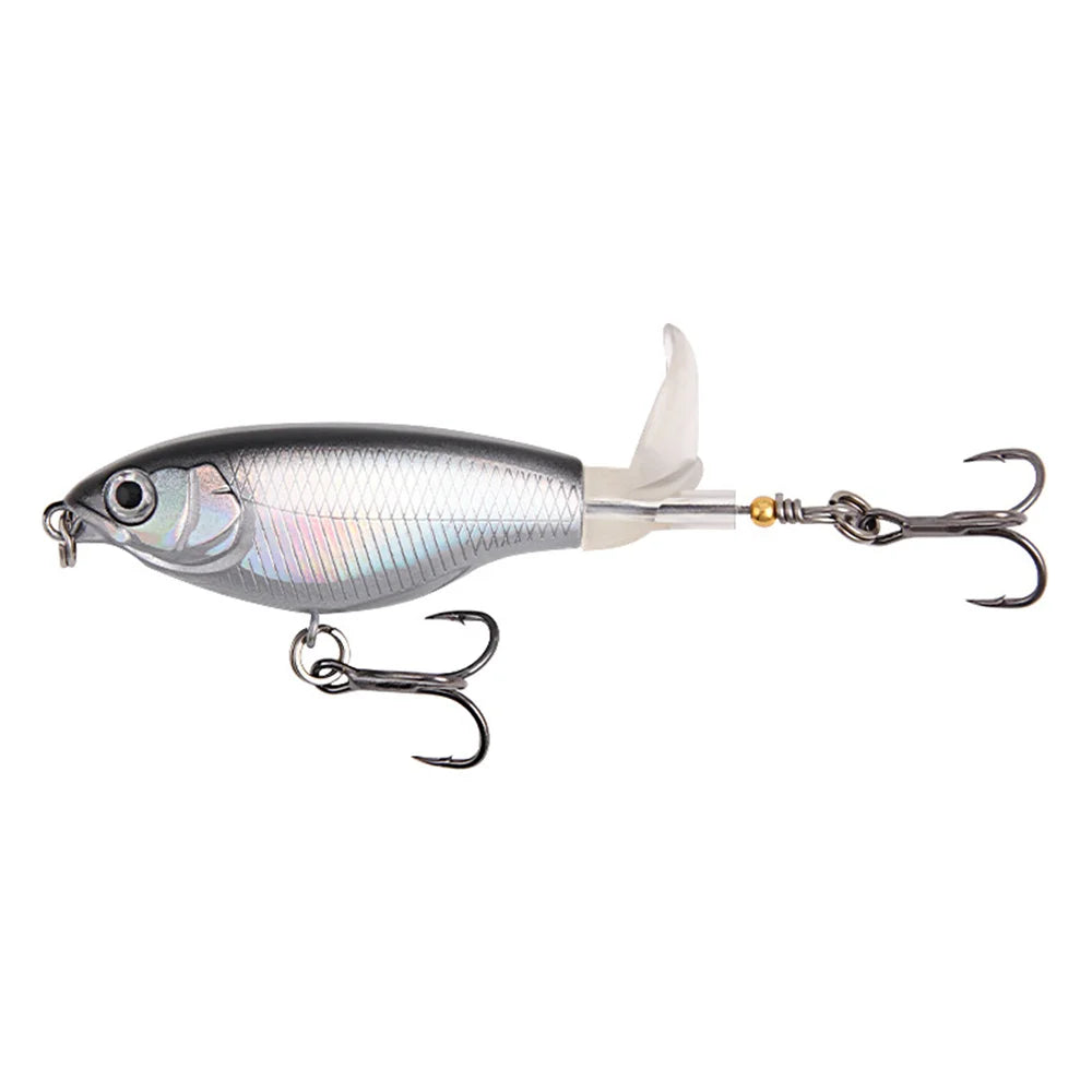 1Pcs Topwater Whopper Plopper Fishing Lure 6g/10g Trolling Catfish Artificial Hard Bait with Soft Rotating Tail Fishing Tackle